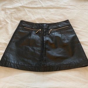 VINTAGE MS MAXIMA LEATHER MINI SKIRT